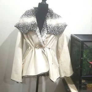 Chi by falchi vegan fur and suede luxe jacket